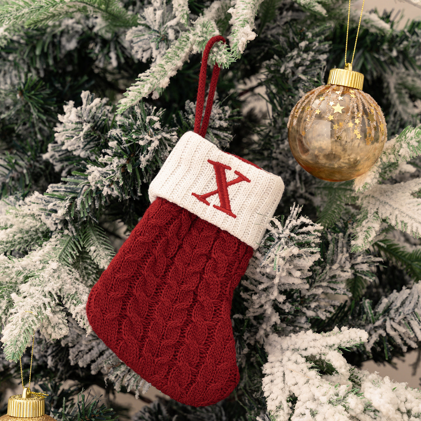 Letter Christmas Stocking Creative Hanging Ornament - AA Trading