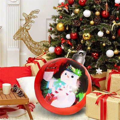 Christmas Ornament Ball Outdoor Pvc 60CM Inflatable Decorated Ball PVC Giant Big Large Balls Xmas Tree Decorations Toy Ball - AA Trading