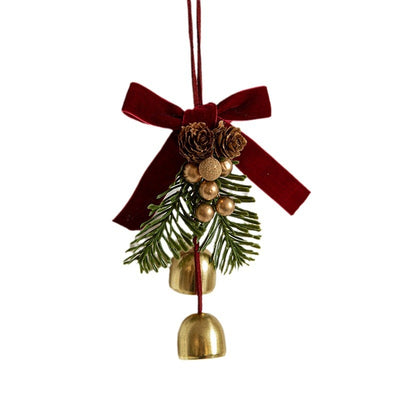 Bell Velvet Bow Ornament - AA Trading