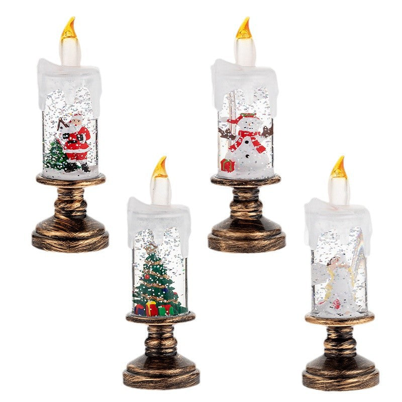 Snowfall Christmas Crystal Lamp - AA Trading