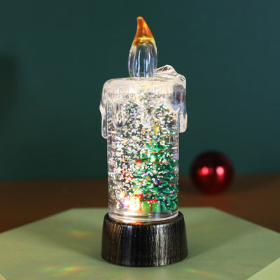 Snowfall Christmas Crystal Lamp - AA Trading