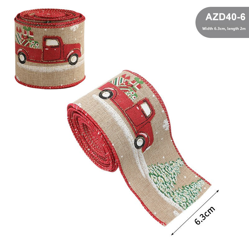 Burlap Christmas Ribbon - AA Trading
