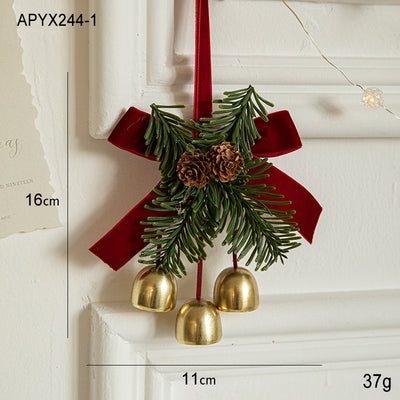 Bell Velvet Bow Ornament - AA Trading