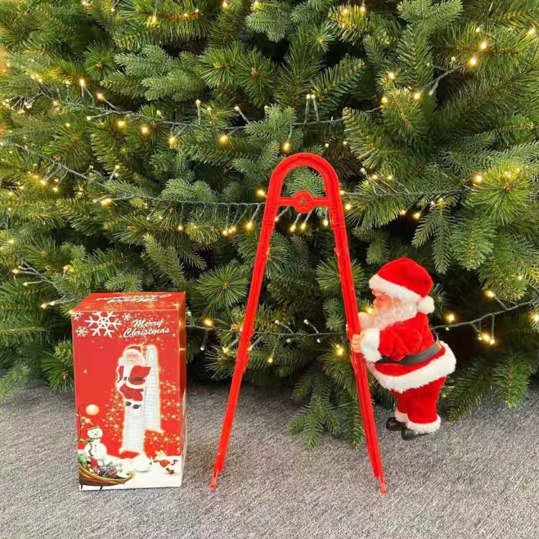 Christmas Decoration Electric Ladder Santa - AA Trading