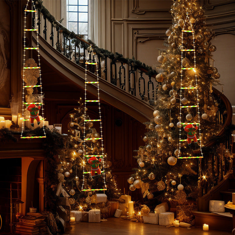 Santa Claus Climbing LED String Lights - AA Trading