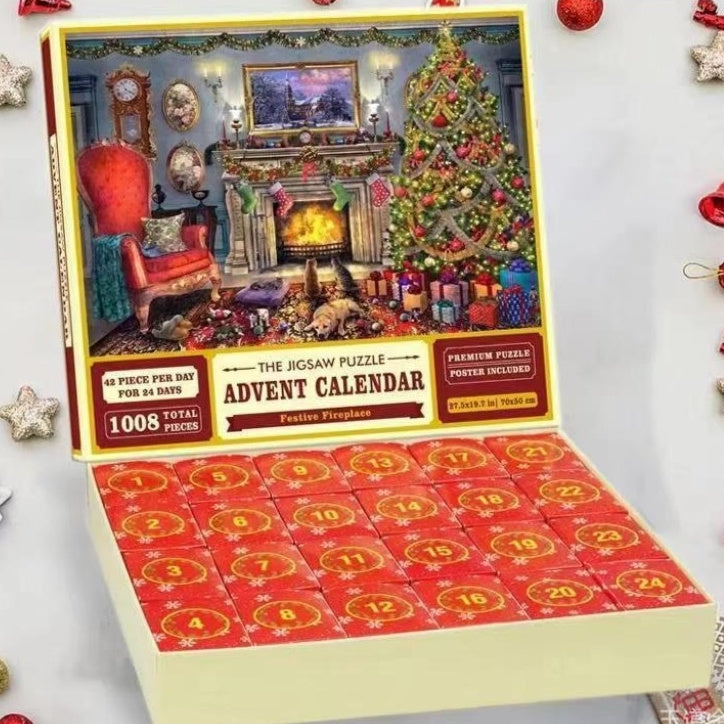 New 24 Boxes Christmas Advent Calendar Puzzle - AA Trading