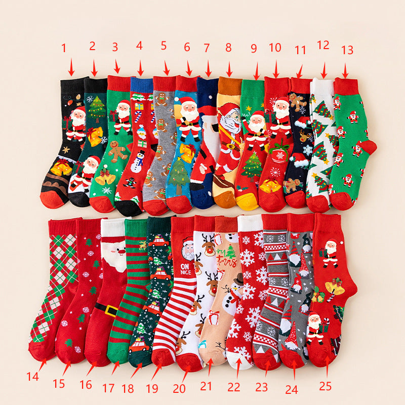 In-Stock New Large-Size Christmas Socks, Popular on European and American Cross-Border E-Commerce Platforms Like Amazon, Creative and Novel Socks, Christmas Gift Socks - AA Trading