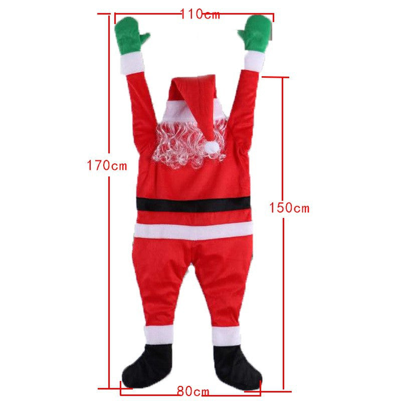 Santa Claus Climbing the Wall Funny Ornament - AA Trading