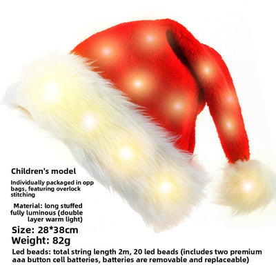 Christmas Short Plush Hat - AA Trading