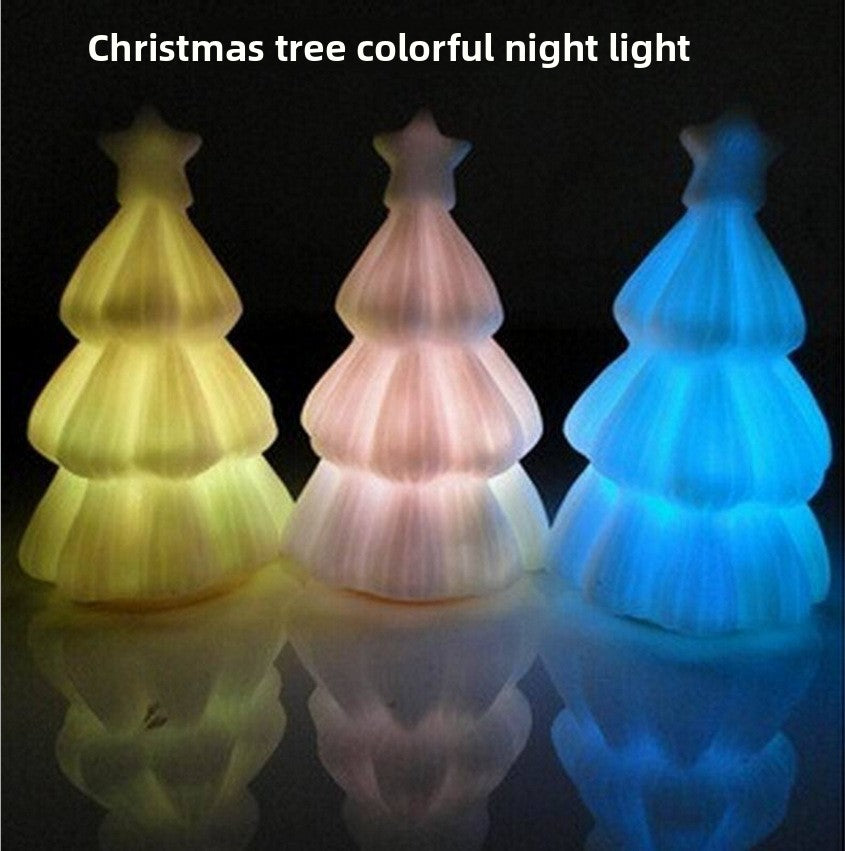 LED Acrylic Colorful Christmas Tree Night Light - AA Trading
