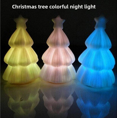 LED Acrylic Colorful Christmas Tree Night Light - AA Trading