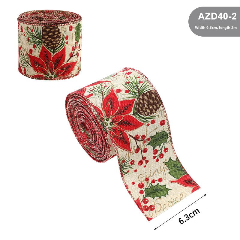 Burlap Christmas Ribbon - AA Trading