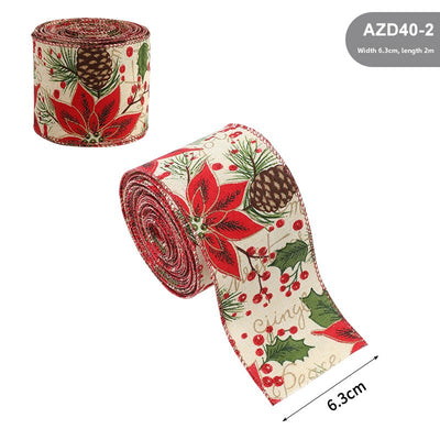 Burlap Christmas Ribbon - AA Trading