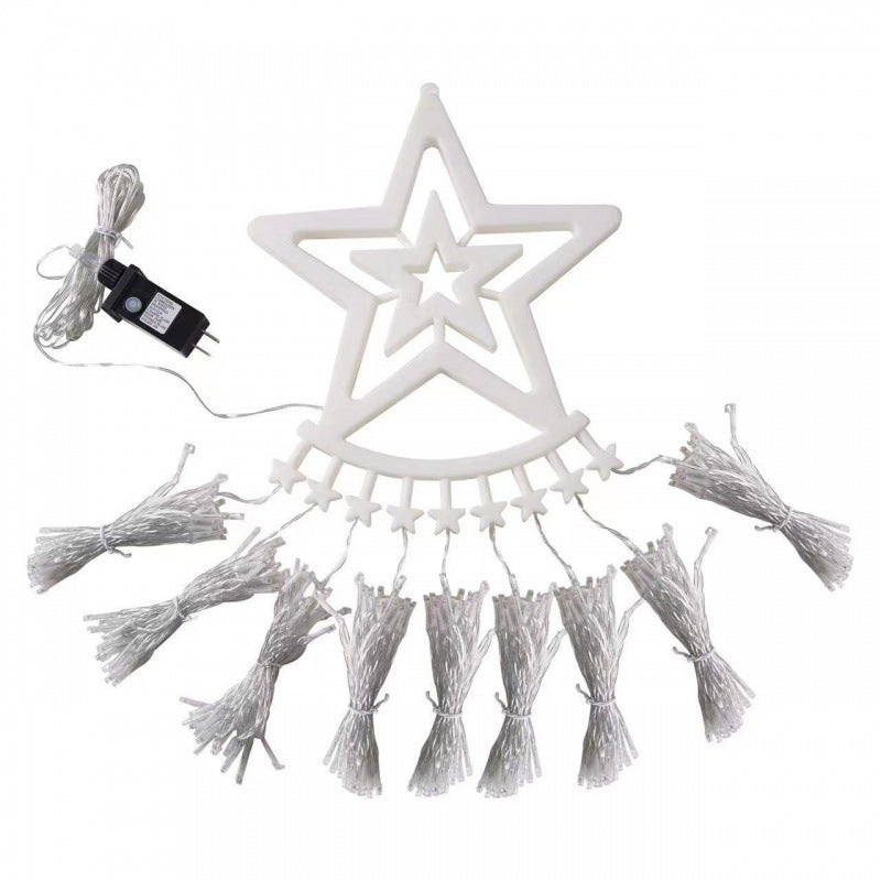 Led Five-Pointed Star Flowing Water Waterfall Light - AA Trading