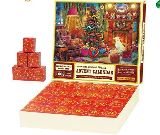 New 24 Boxes Christmas Advent Calendar Puzzle - AA Trading