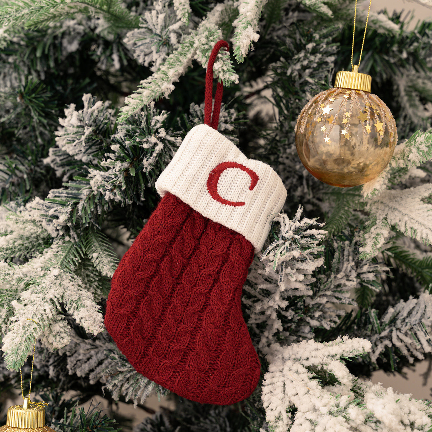 Letter Christmas Stocking Creative Hanging Ornament - AA Trading