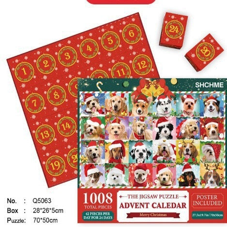 New 24 Boxes Christmas Advent Calendar Puzzle - AA Trading