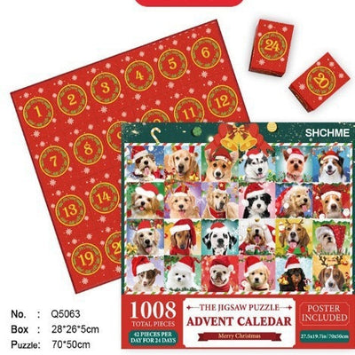 New 24 Boxes Christmas Advent Calendar Puzzle - AA Trading