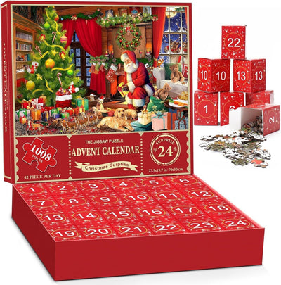 New 24 Boxes Christmas Advent Calendar Puzzle - AA Trading