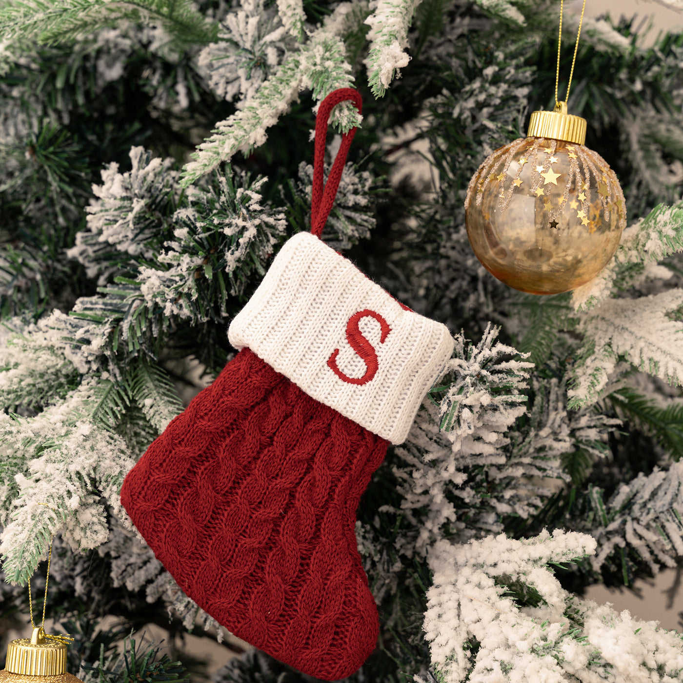 Letter Christmas Stocking Creative Hanging Ornament - AA Trading
