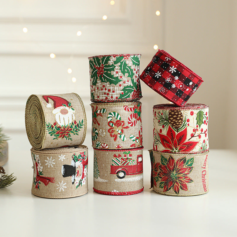 Burlap Christmas Ribbon - AA Trading