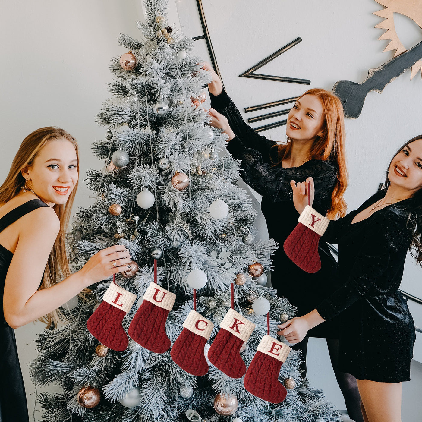 Letter Christmas Stocking Creative Hanging Ornament - AA Trading