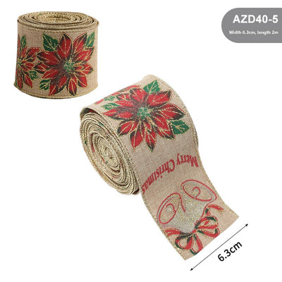 Burlap Christmas Ribbon - AA Trading