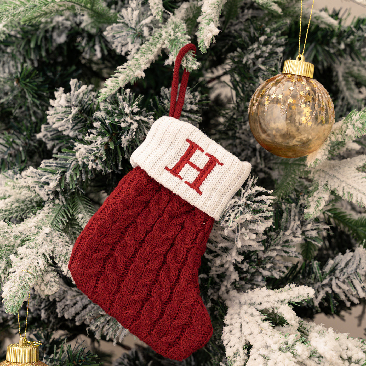 Letter Christmas Stocking Creative Hanging Ornament - AA Trading