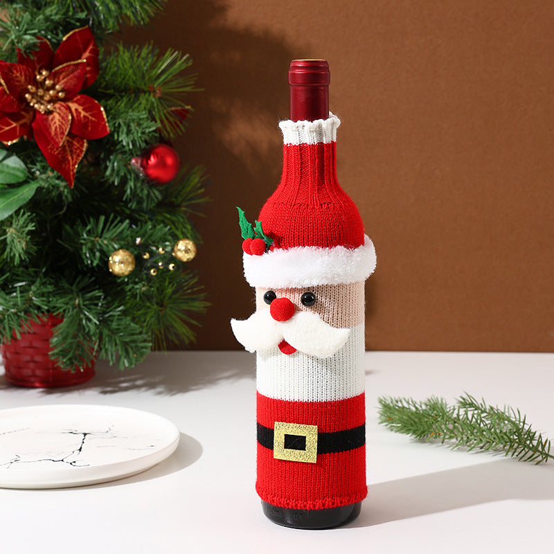 Christmas Decorative Bottle Sleeve Knitted - AA Trading
