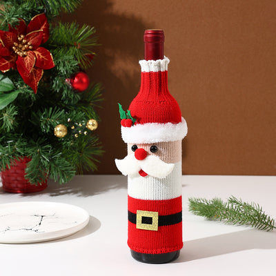 Christmas Decorative Bottle Sleeve Knitted - AA Trading