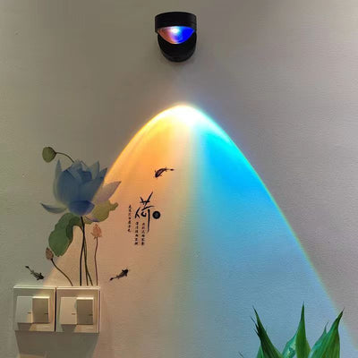 Rechargeable Sunset Red Wall Lamp Bedroom Bedside Installation-free Sunset Lamp - AA Trading