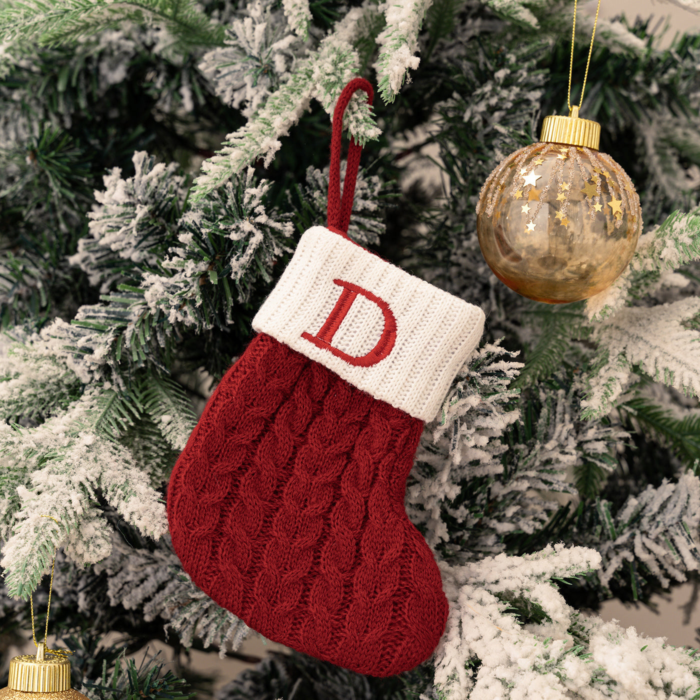 Letter Christmas Stocking Creative Hanging Ornament - AA Trading