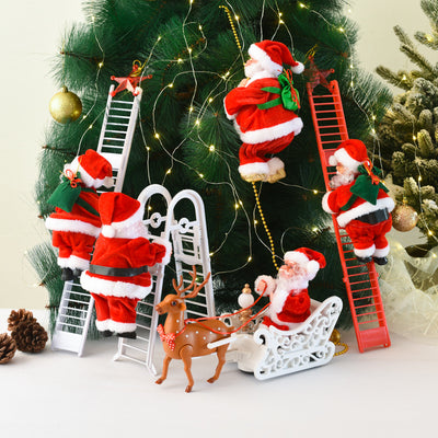 Christmas Decoration Electric Ladder Santa - AA Trading