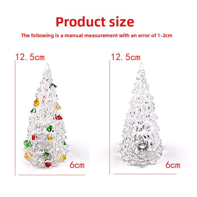 LED Acrylic Colorful Christmas Tree Night Light - AA Trading