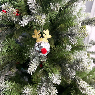Mirror Elk Horn Christmas Ball Tree Decoration Pendant - AA Trading