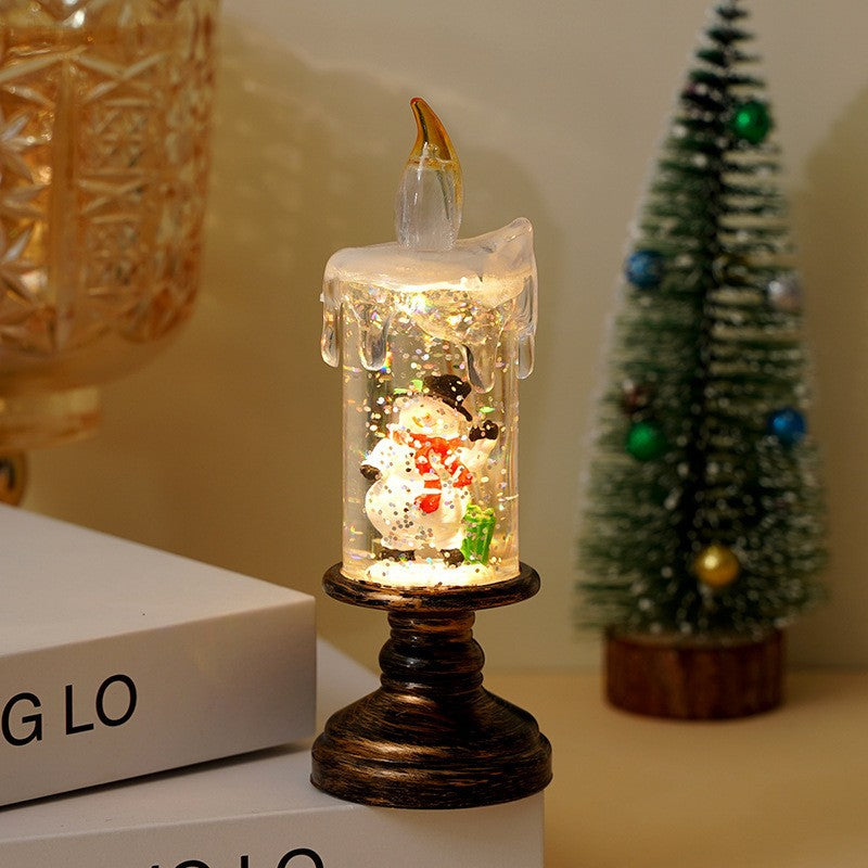 Snowfall Christmas Crystal Lamp - AA Trading