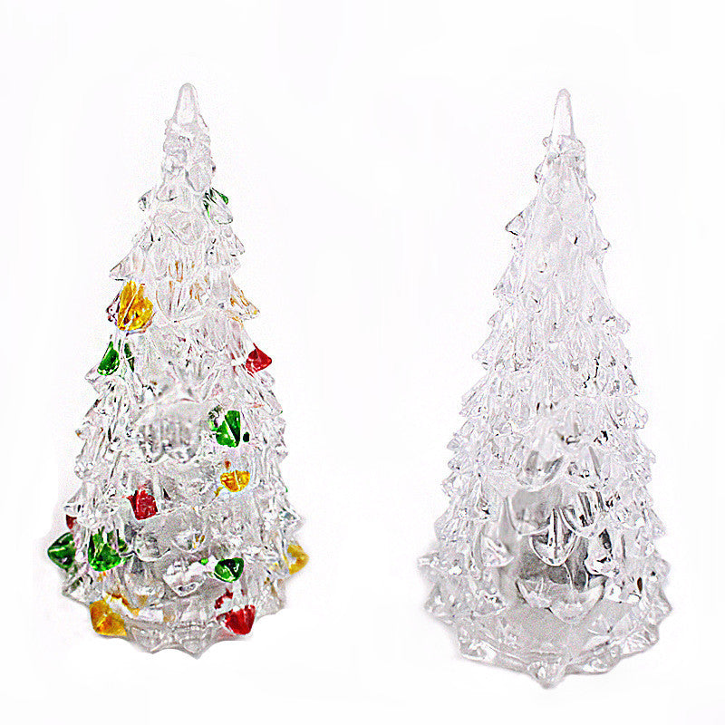LED Acrylic Colorful Christmas Tree Night Light - AA Trading