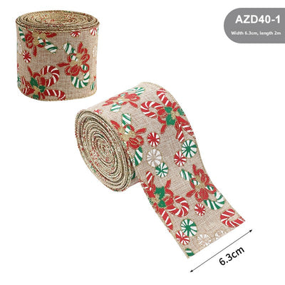 Burlap Christmas Ribbon - AA Trading