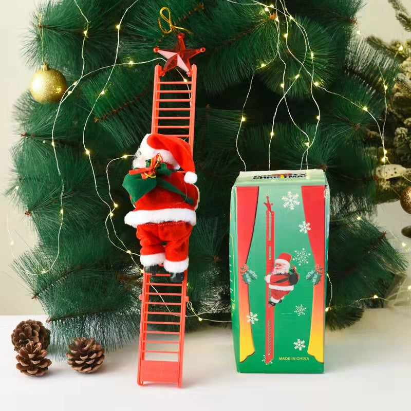 Christmas Decoration Electric Ladder Santa - AA Trading