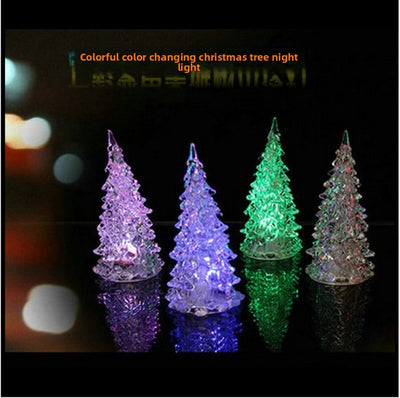 LED Acrylic Colorful Christmas Tree Night Light - AA Trading