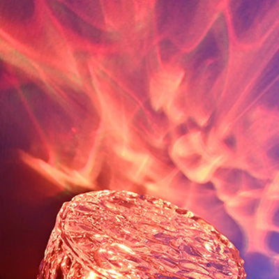 Crystal Lamp Water Ripple Projector Night Light Decoration Home Houses Bedroom Aesthetic Atmosphere Holiday Gift Sunset Lights Home Decor - AA Trading