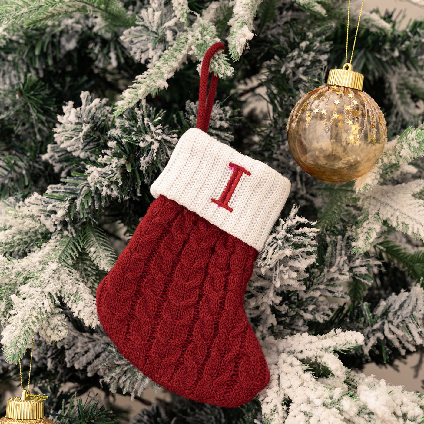 Letter Christmas Stocking Creative Hanging Ornament - AA Trading