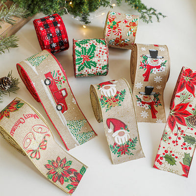 Burlap Christmas Ribbon - AA Trading