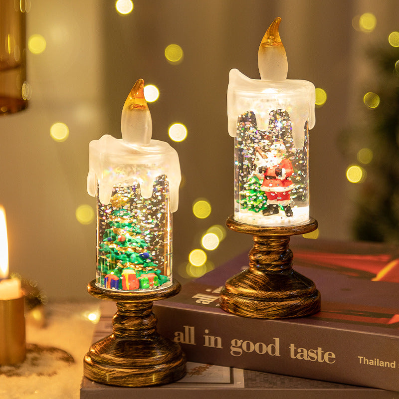 Snowfall Christmas Crystal Lamp - AA Trading