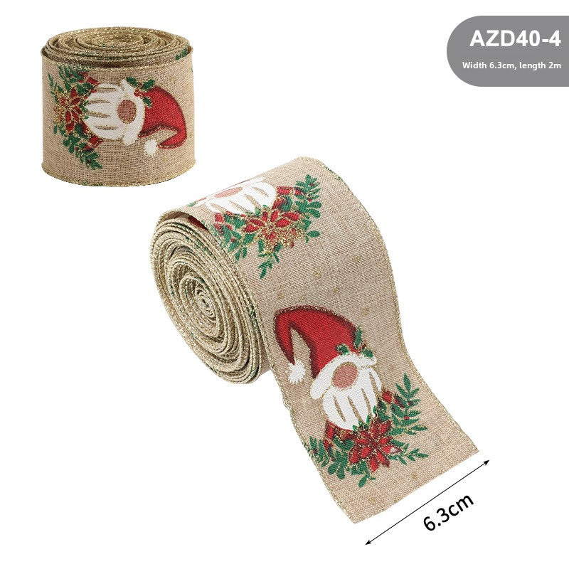 Burlap Christmas Ribbon - AA Trading
