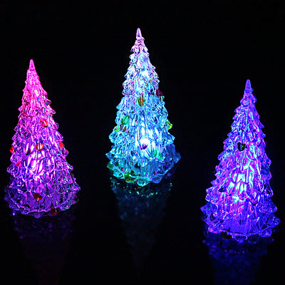 LED Acrylic Colorful Christmas Tree Night Light - AA Trading