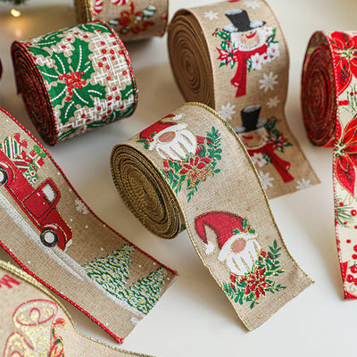 Burlap Christmas Ribbon - AA Trading
