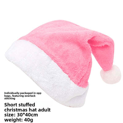 Christmas Short Plush Hat - AA Trading