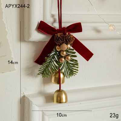 Bell Velvet Bow Ornament - AA Trading