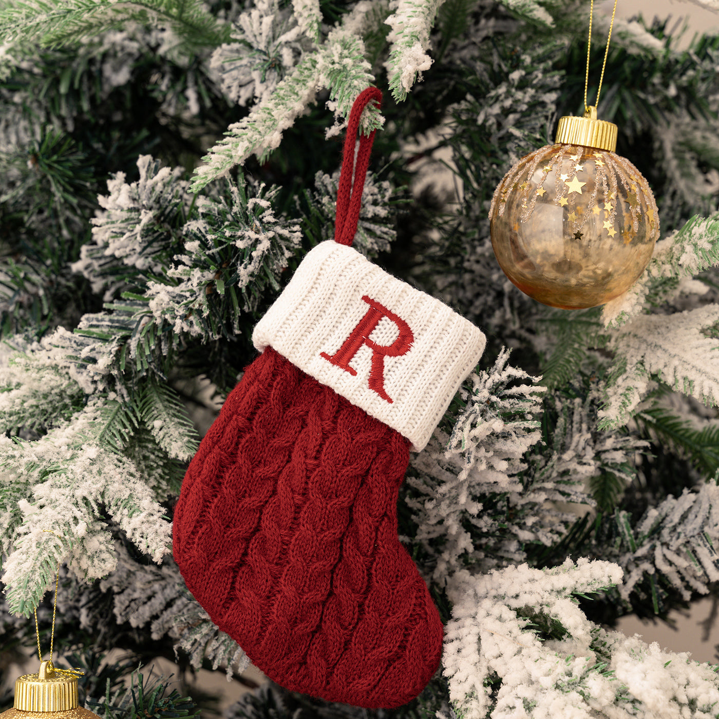 Letter Christmas Stocking Creative Hanging Ornament - AA Trading
